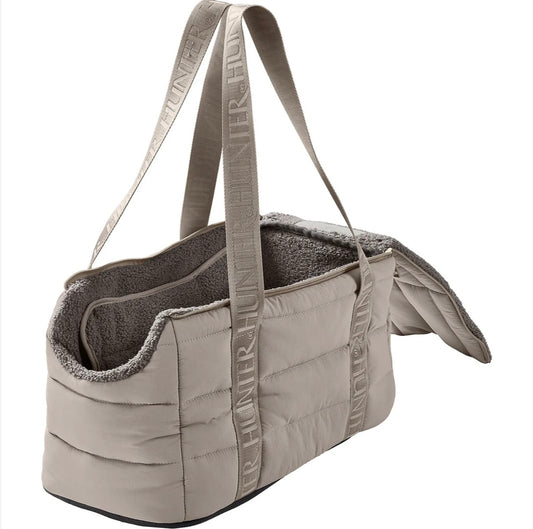 2-in-1 Hunde-Tragetasche und Decke greige