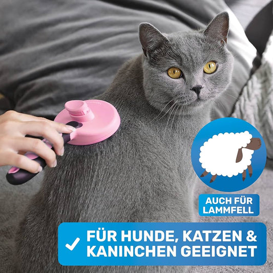 Zupfbürste für Fellwechsel rosa