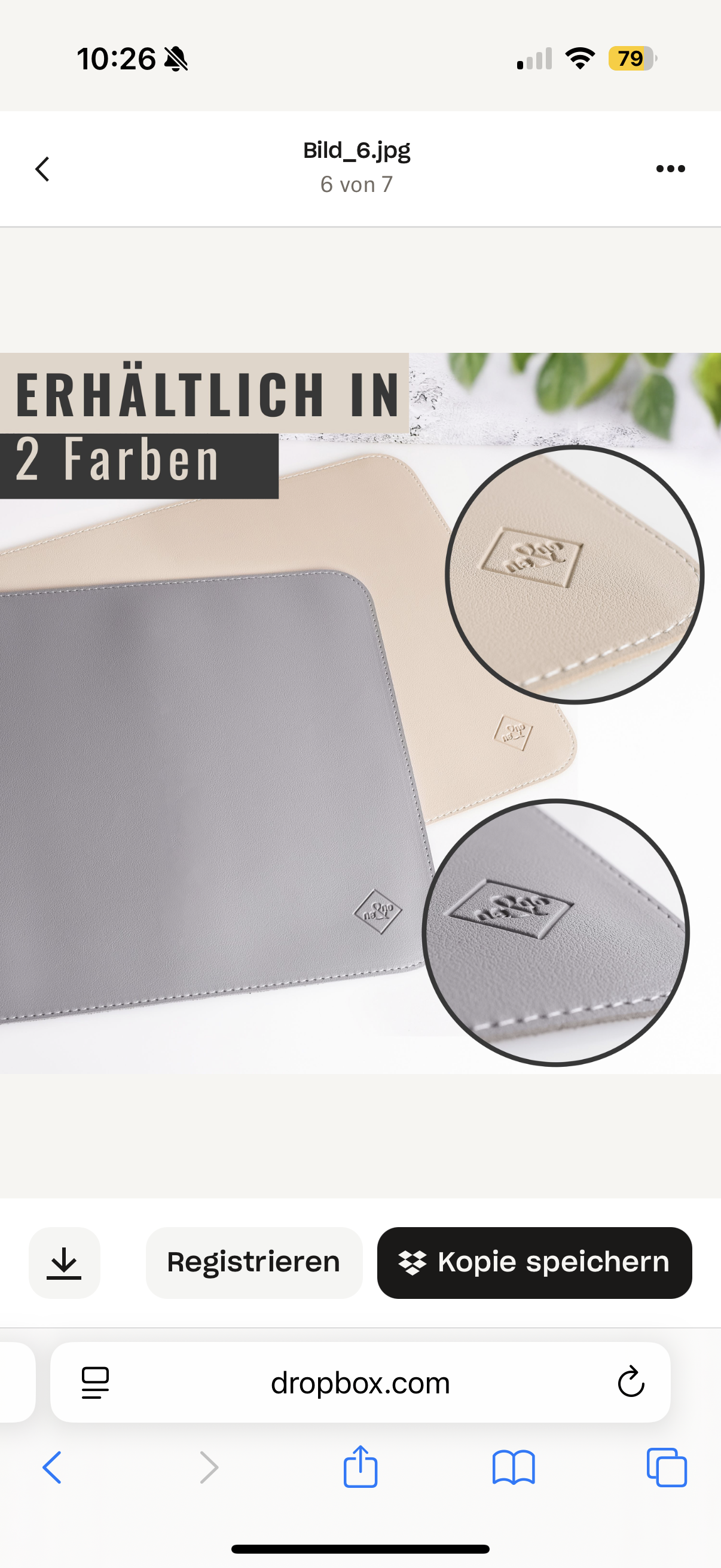 Futternapf-Unterlage aus veganem Leder - Hund & Katze | Grey