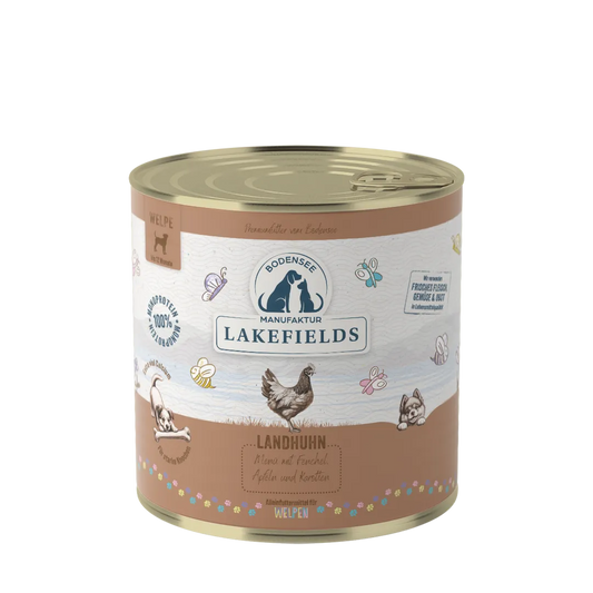 Lakefields Nassfutter-Menü Huhn Welpe Classic