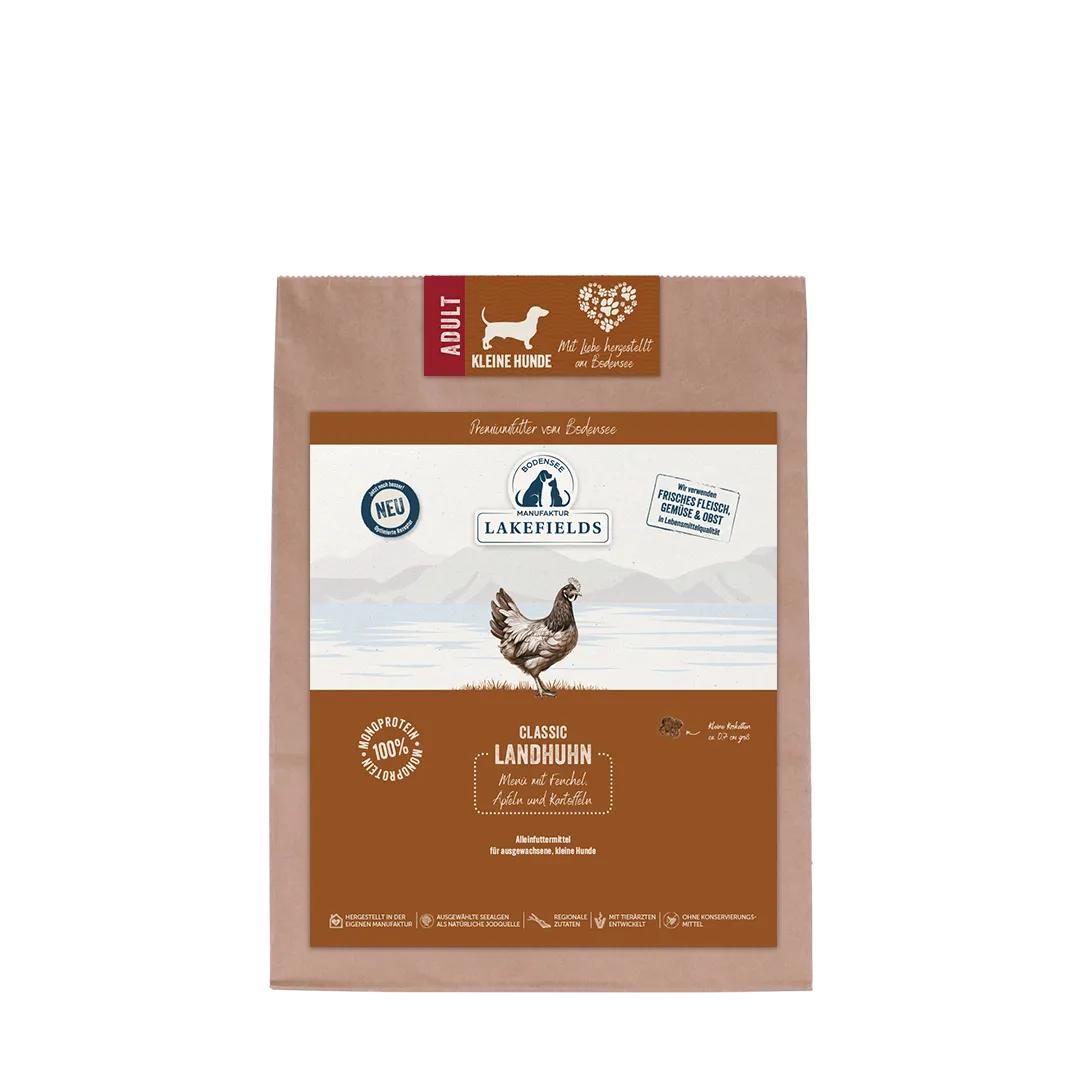 Lakefields Trockenfutter-Menü Huhn Adult, Mini Classic 1kg