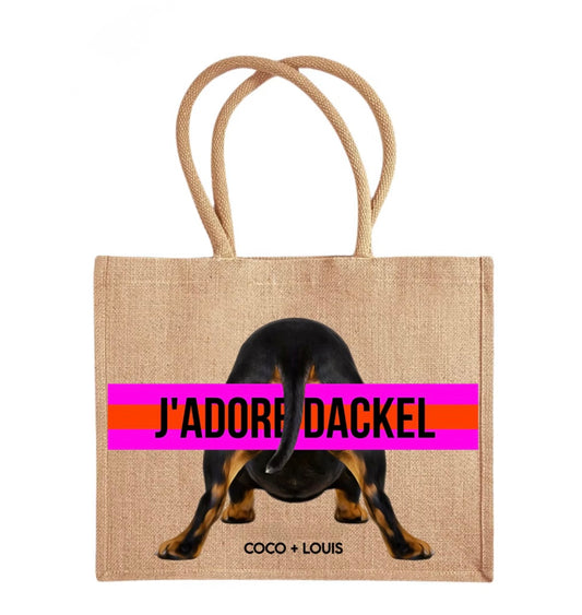 COCO+LOUIS Shopper YOGA Dackel Glatthaar