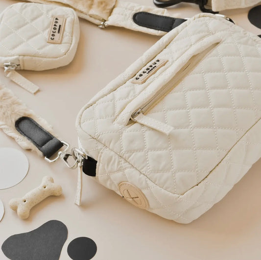 Hundetasche Cremefarben gesteppt