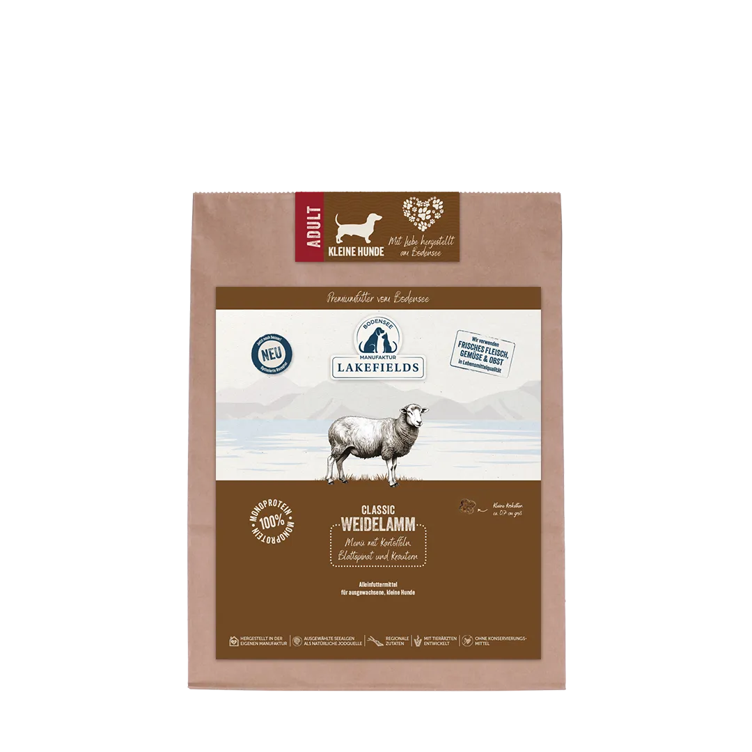 Lakefields Trockenfutter-Menü Lamm Adult, Mini Classic 1kg