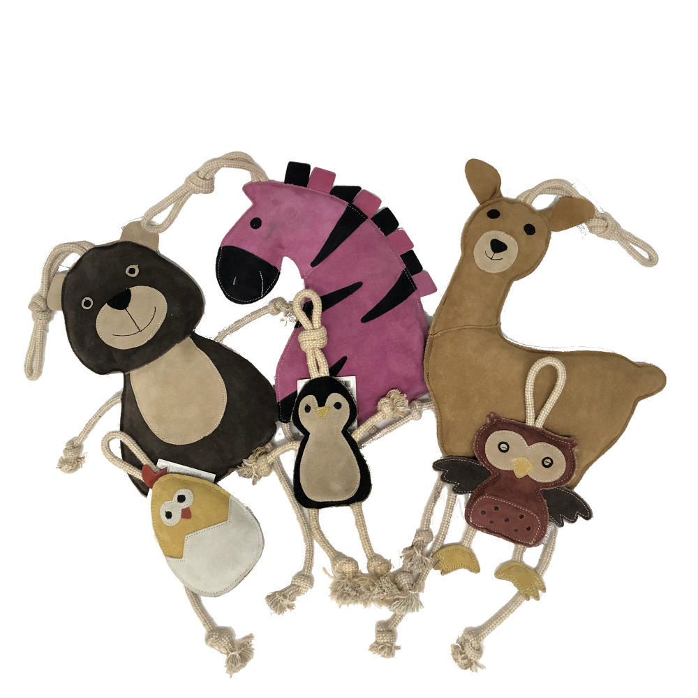 Lederspielzeug Zebra Groß