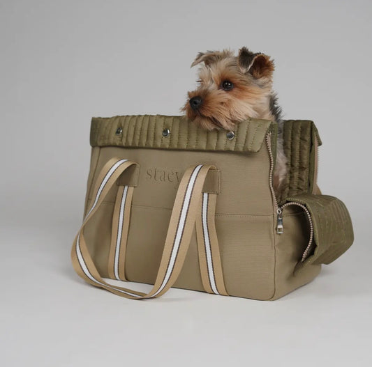 Hundetasche Taupe/Khaki