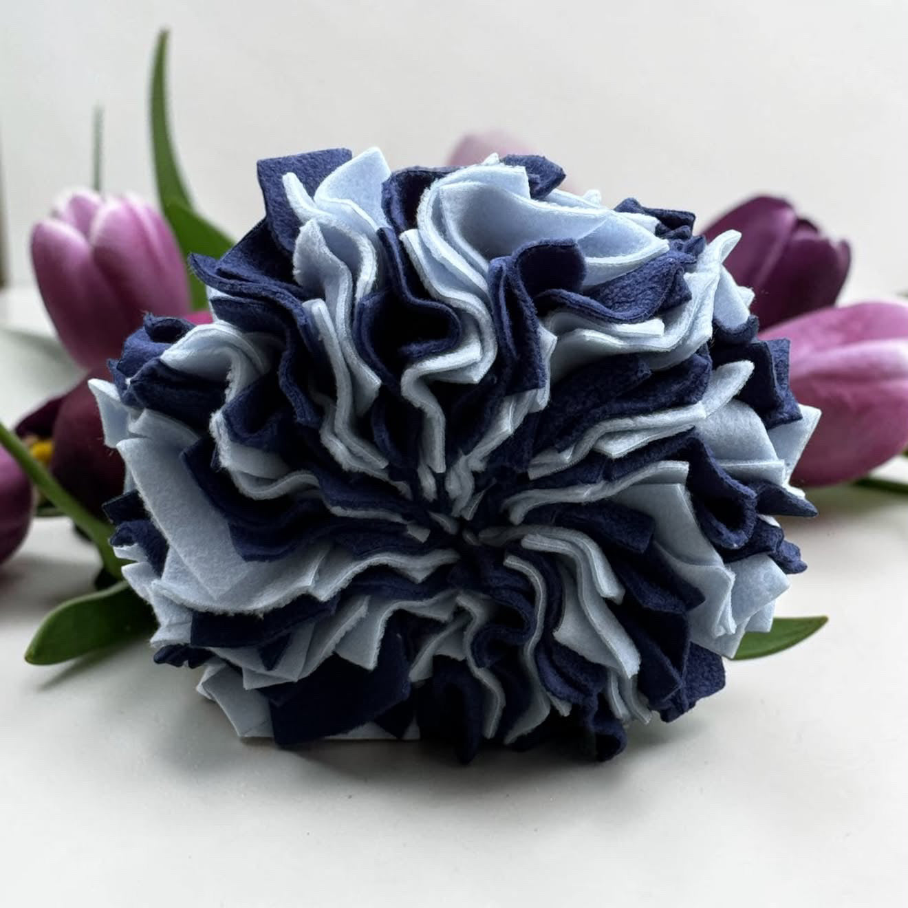 Schnüffel-Pompon Hellblau Dunkelblau