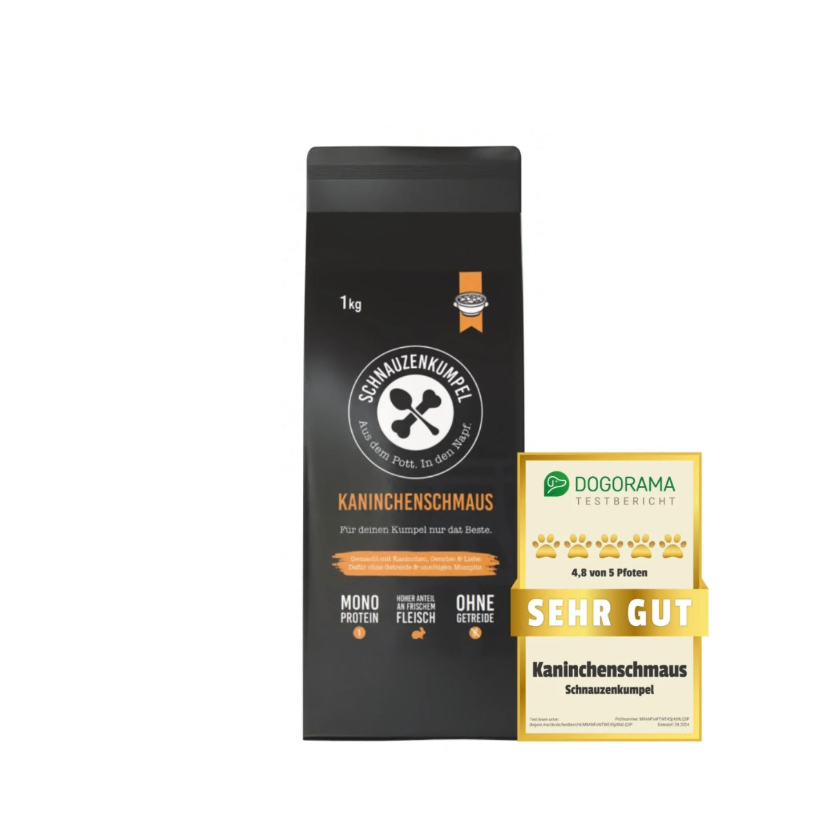 Schnauzenkumpel Kaninchenschmaus