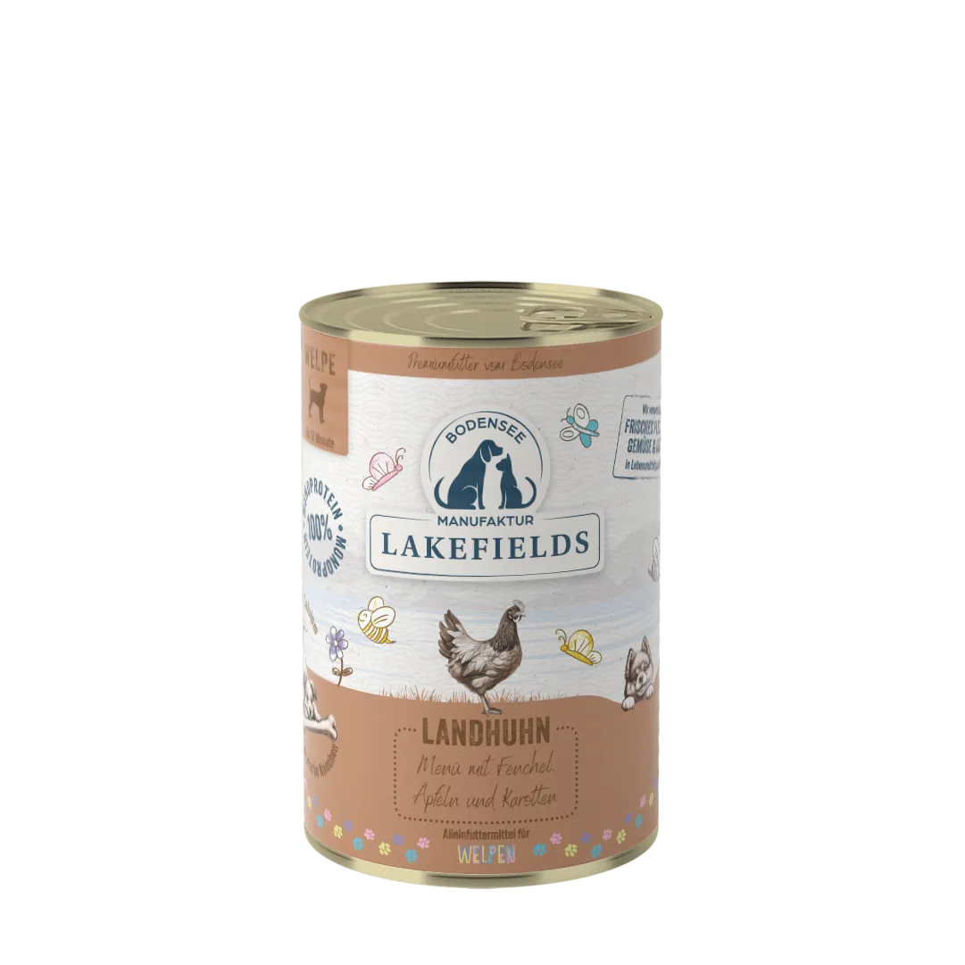 Lakefields Nassfutter-Menü Huhn Welpe Classic