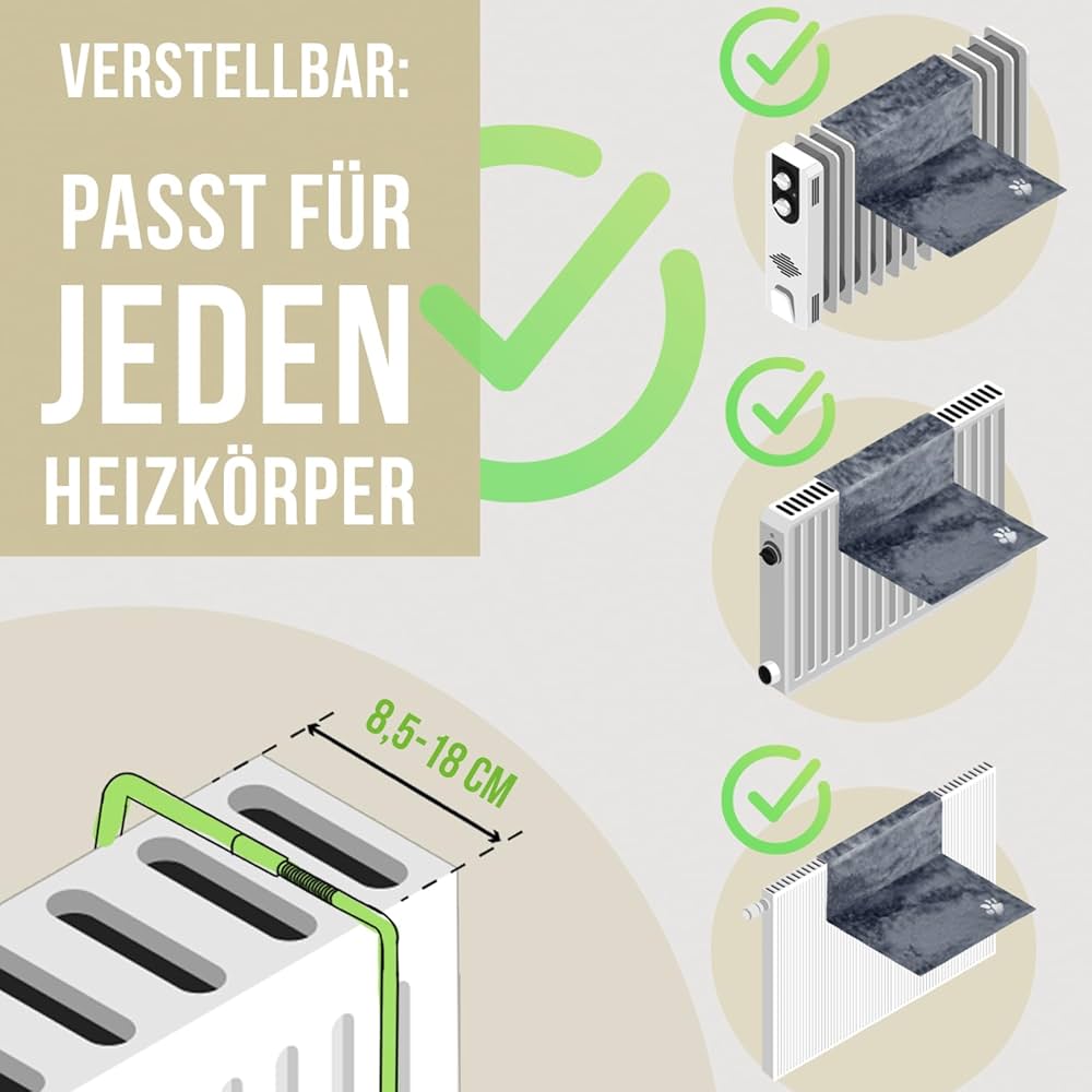 Heizkörperliege für Katzen - verstellbar