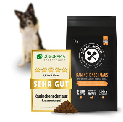 Schnauzenkumpel Kaninchenschmaus