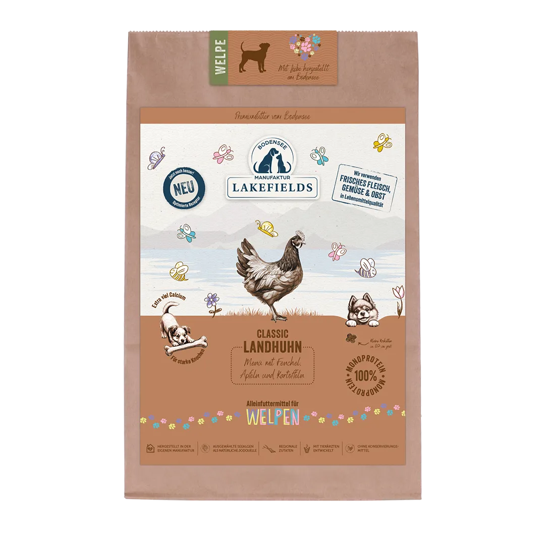 Lakefields Trockenfutter-Menü Huhn Welpe Classic 2,5kg