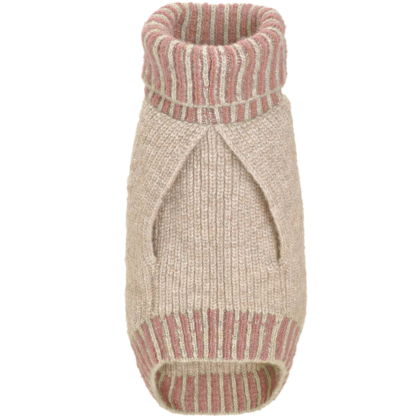 Hundepullover Odense mit Mütze Set creme/rosa