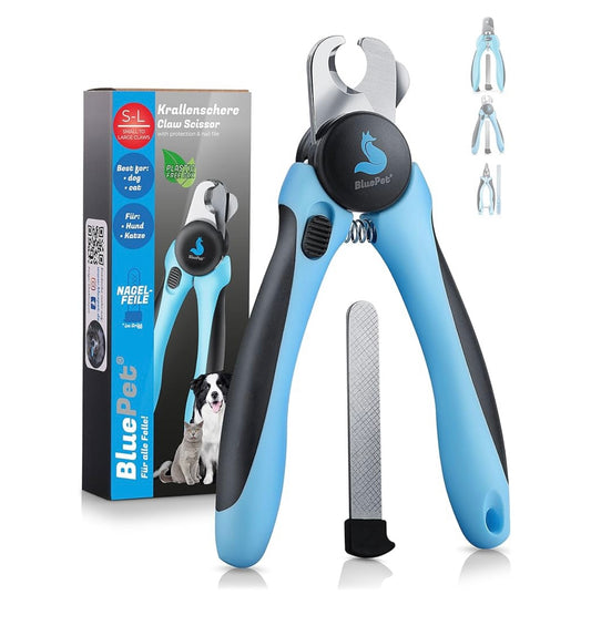 Krallenschere mit Schutz blau