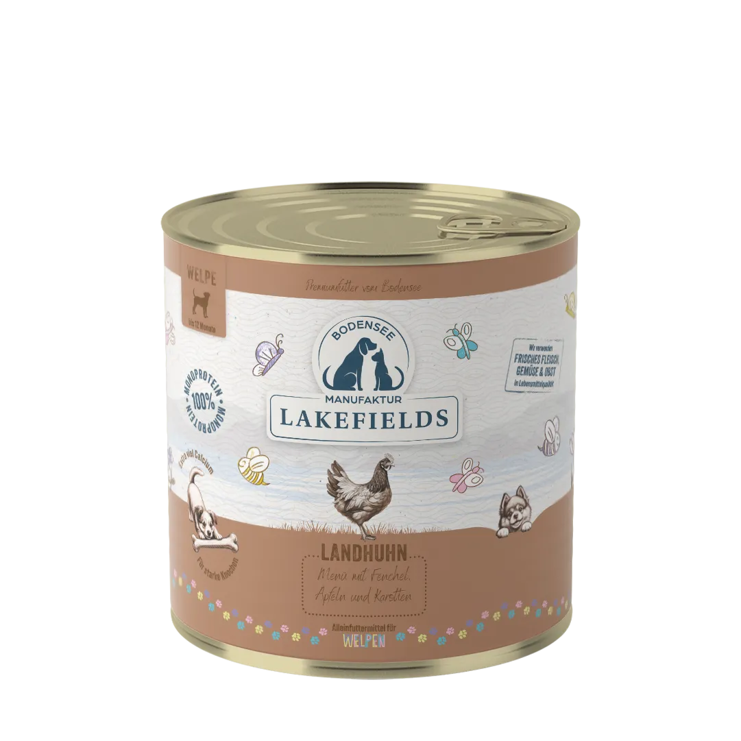 Lakefields Nassfutter-Menü Huhn Welpe Classic
