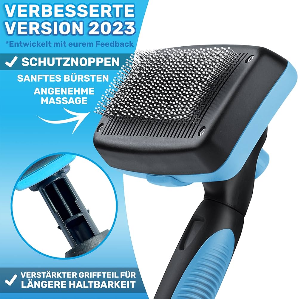 Selbstreinigende Zupfbürste - blau