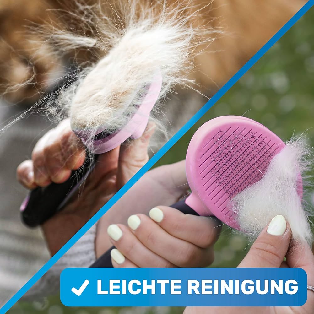 Zupfbürste für Fellwechsel rosa