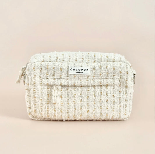 Hundetasche - Vanillefarbener struktur-Tweed