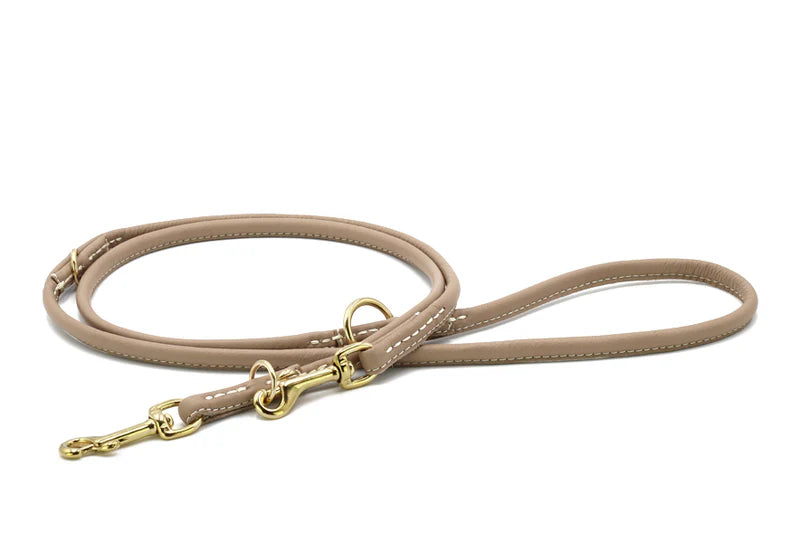 Lederleine 2m Bergblume - Beige