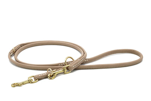 Lederleine 2m Bergblume - Beige