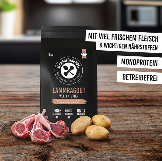 Schnauzenkumpel Lammragout Welpe