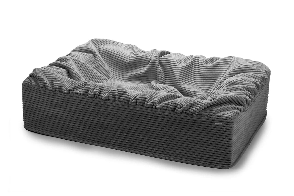 Hundebett Buddelbox Cord- Grau