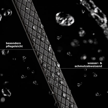 Schleppleine wasserfest schwarz mit Handschlaufe, PVC