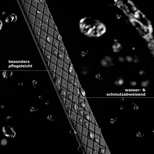 Schleppleine wasserfest schwarz mit Handschlaufe, PVC