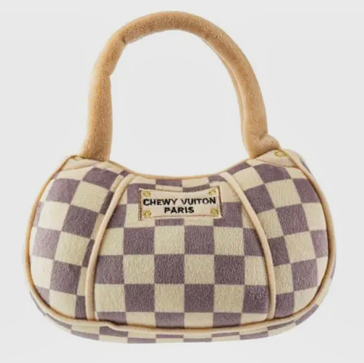 Chewy Vuiton Hundespielzeug Handtasche checker