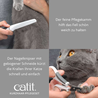 Bürsten-Set für kurzhaarige Katzen