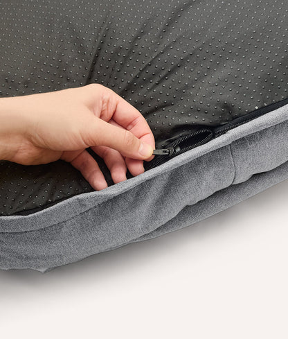 Hundebett mit Kapuze Grau
