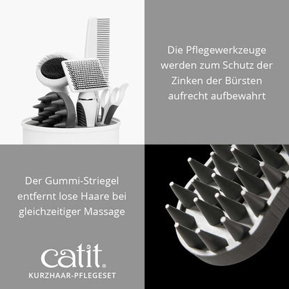 Bürsten-Set für kurzhaarige Katzen