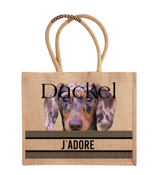 COCO+LOUIS Shopper Dackel merle