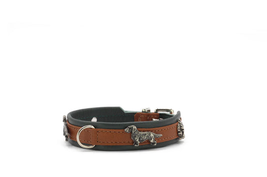 Halsband Mini Dackel - Cognac