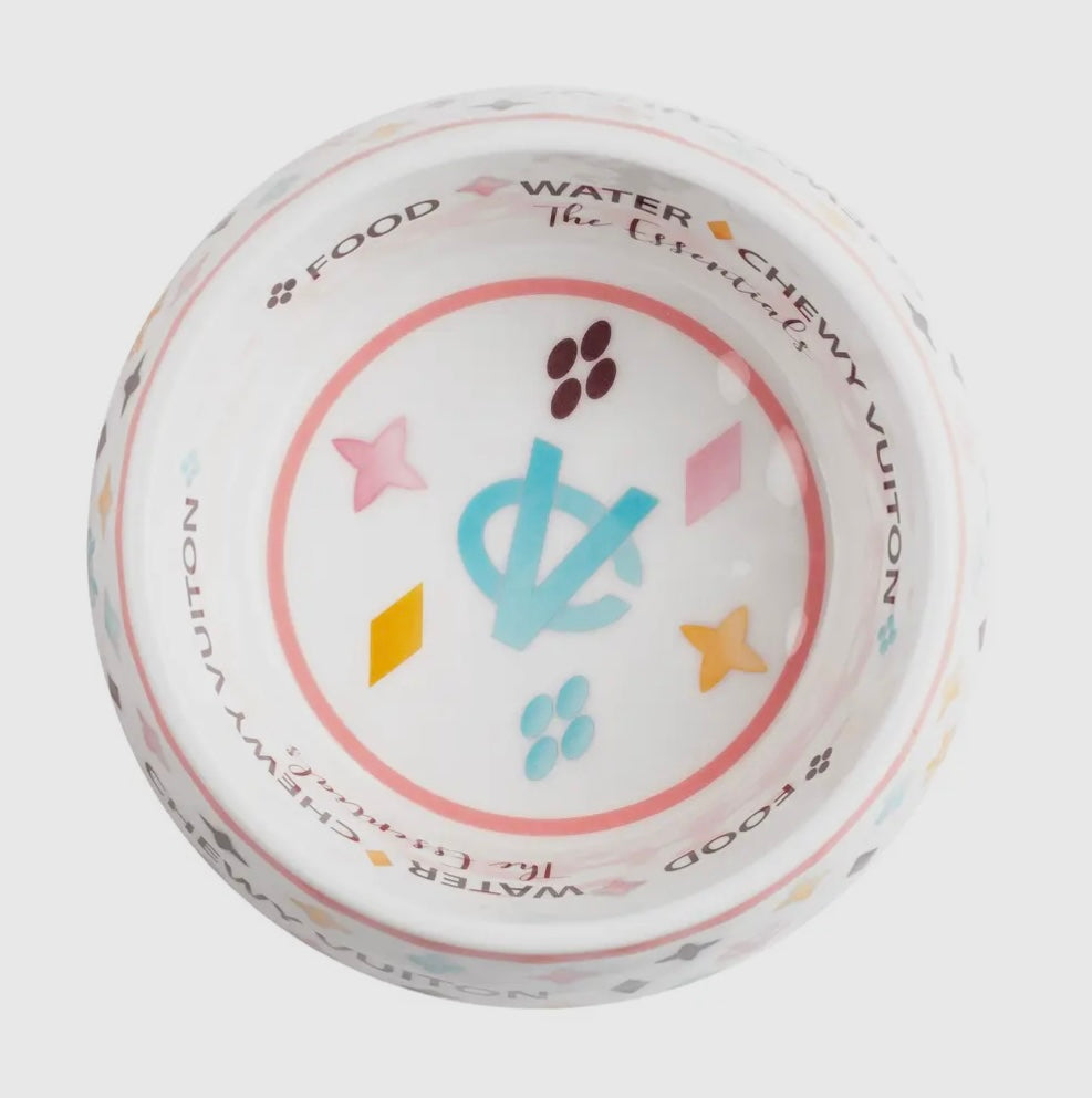 Chewy Vuiton Hundenapf weiß