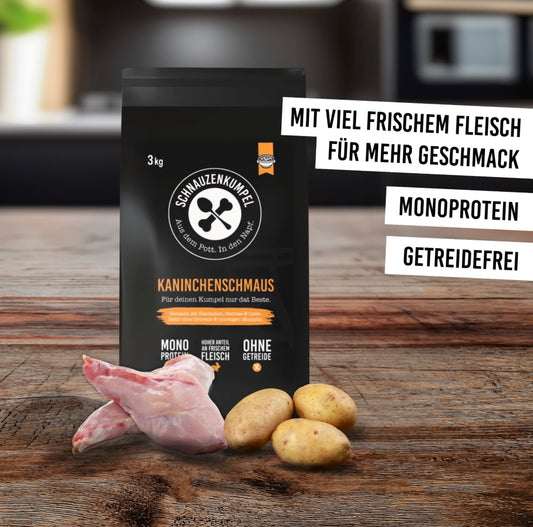 Schnauzenkumpel Kaninchenschmaus