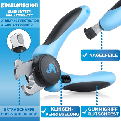 Krallenschere mit Schutz blau