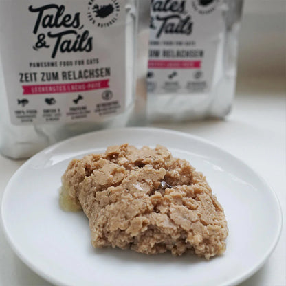 Tales & Tails Nassfutter für Katzen mit 100% Lachs - 100g