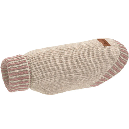 Hundepullover Odense mit Mütze Set creme/rosa