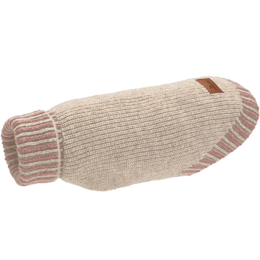 Hundepullover Odense mit Mütze Set creme/rosa