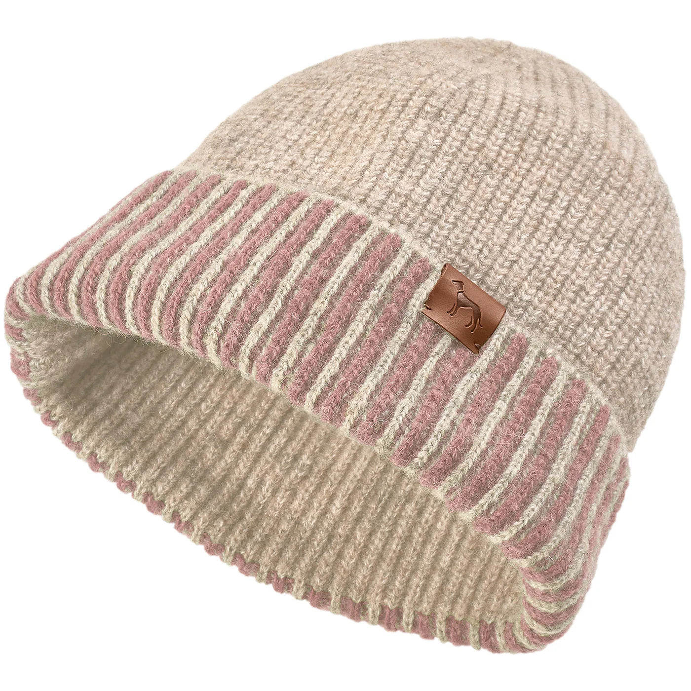 Hundepullover Odense mit Mütze Set creme/rosa