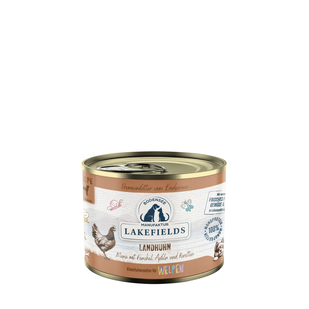 Lakefields Nassfutter-Menü Huhn Welpe Classic
