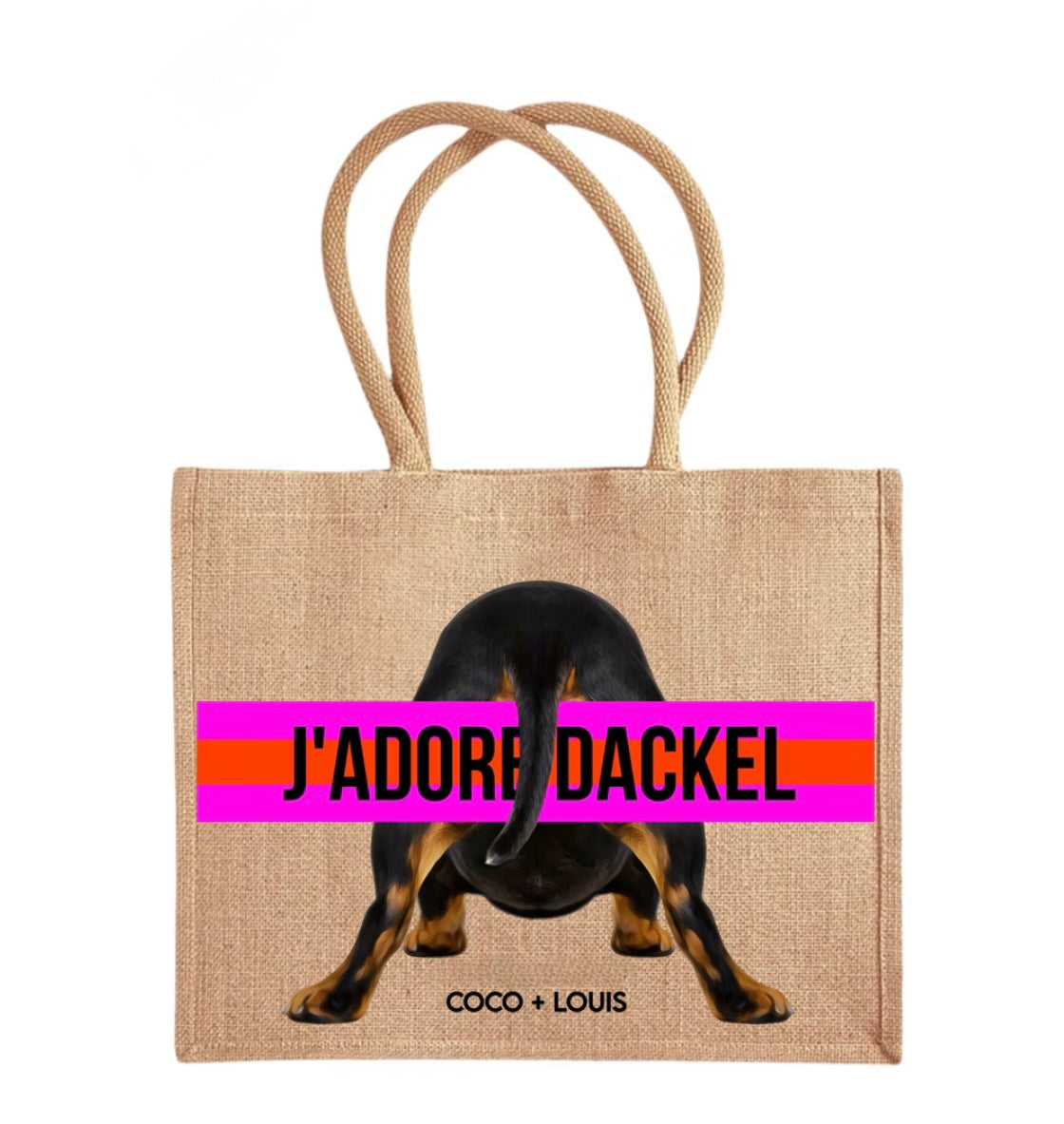 COCO+LOUIS Shopper YOGA Dackel Glatthaar