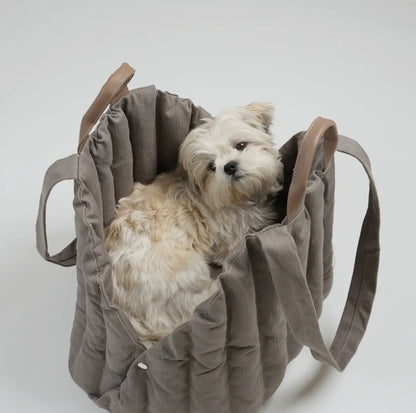 Hundetasche Taupe/Grau