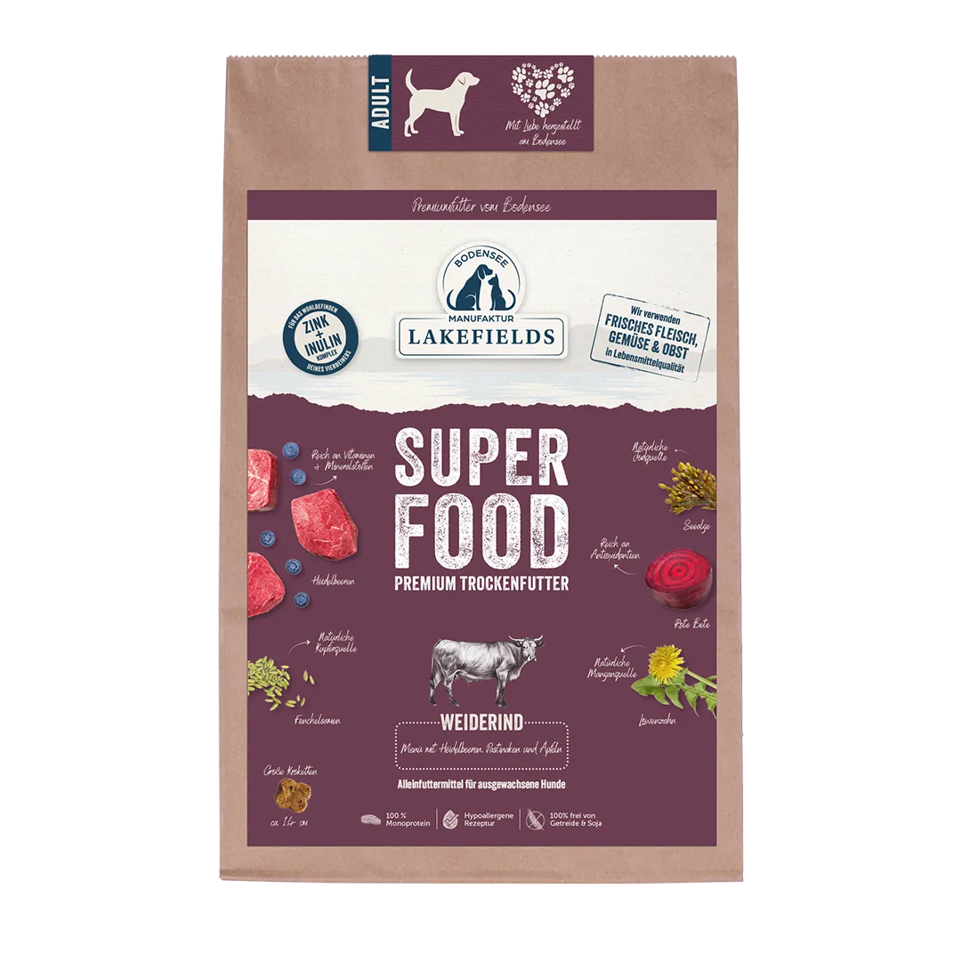 Lakefields Trockenfutter Superfood Rind Adult