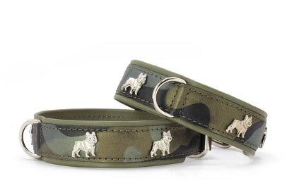 Halsband Französische Bulldogge - Khaki