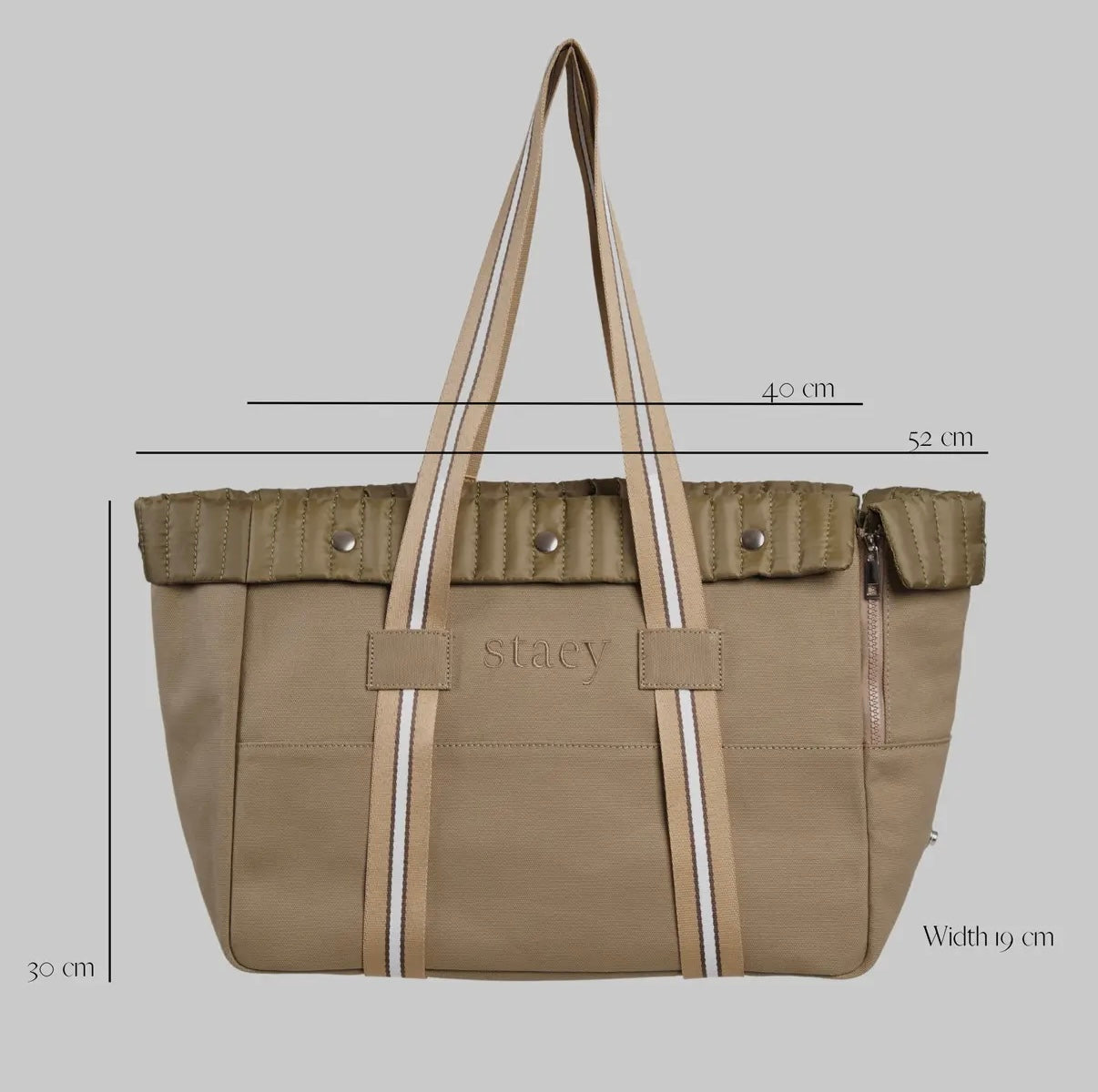 Hundetasche Taupe/Khaki