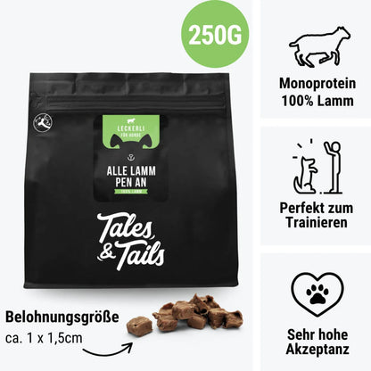Tales & Tails Alle LammPen an- Trainingsleckerli 100% Lamm 250g