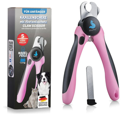 Krallenschere mit Schutz rosa
