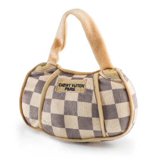 Chewy Vuiton Hundespielzeug Handtasche checker